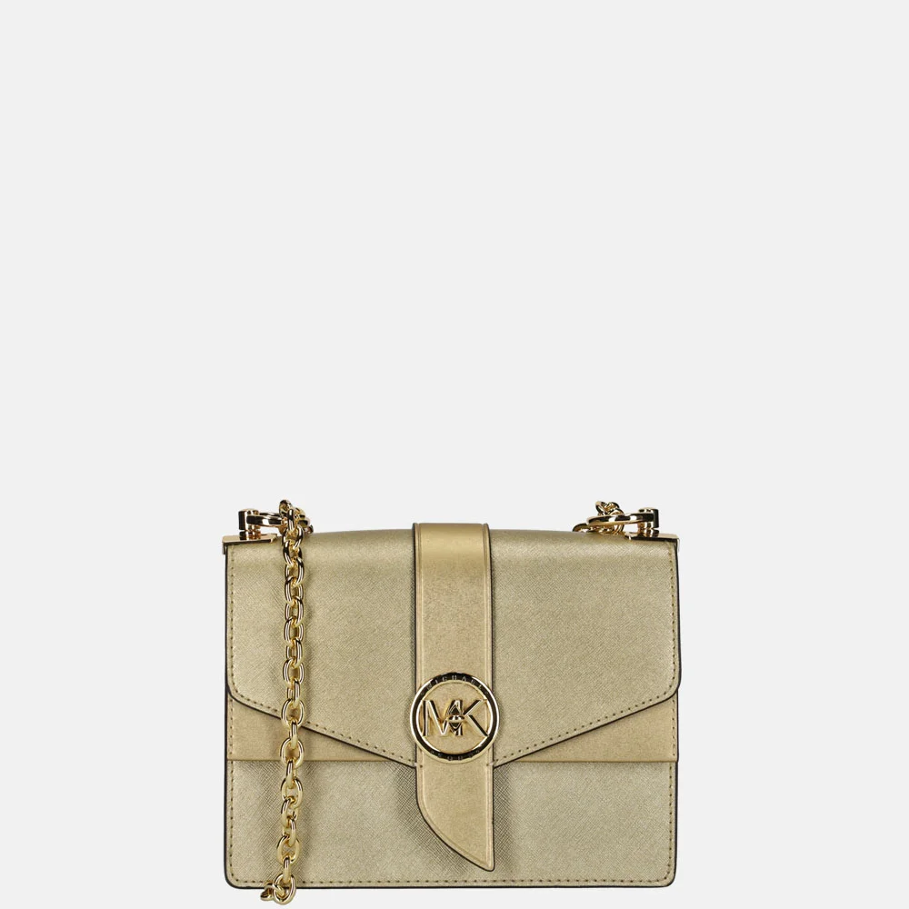 Michael Kors Greenwich crossbody tas small pale gold bij Duifhuizen